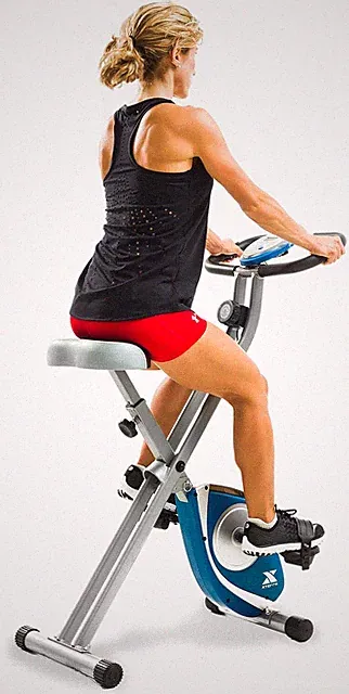 Compact Fitness Folding Exercise Bike - 225 LB Capacity for Home Workouts